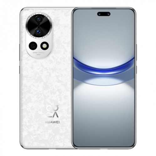 Huawei nova 12 Pro, 12 Go + 256 Go, identification par empreinte digitale à l'écran, HarmonyOS 4.0 Octa Core de 6,76 pouces, réseau : 4G, NFC, OTG, ne prend pas en charge Google Play (blanc) SH701A412-09